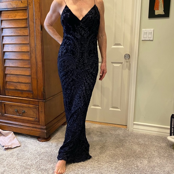 dark navy maxi dress